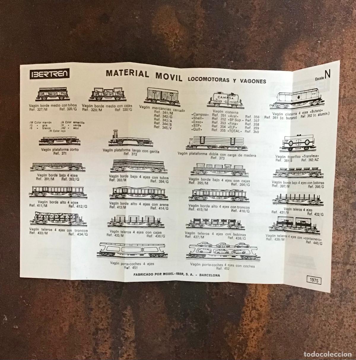 Trenes Escala: IBERTREN, FOLLETO DE MATERIAL M&Oacute;VIL 1975