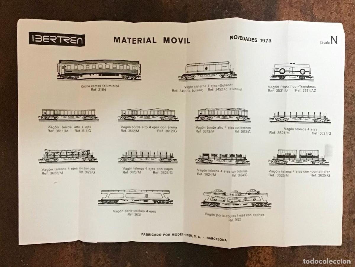 Trenes Escala: IBERTREN, FOLLETO DE MATERIAL M&Oacute;VIL 1973