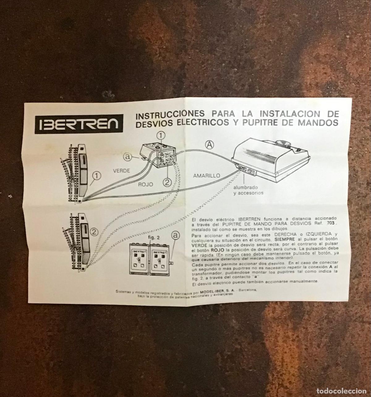 Trenes Escala: IBERTREN,FOLLETO DE INTRUCCIONES PARA DESV&Iacute;OS ELECTRICOS