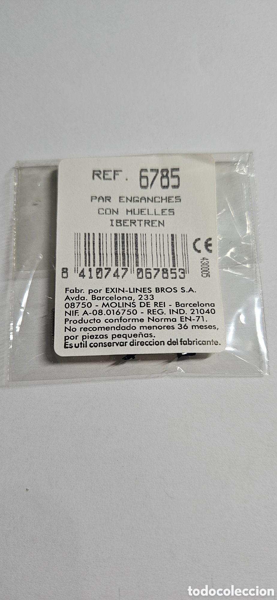 Trenes Escala: IBERTREN - BOLSA PAR ENGANCHES CON MUELLES REFERENCIA 6785 ESCALA N