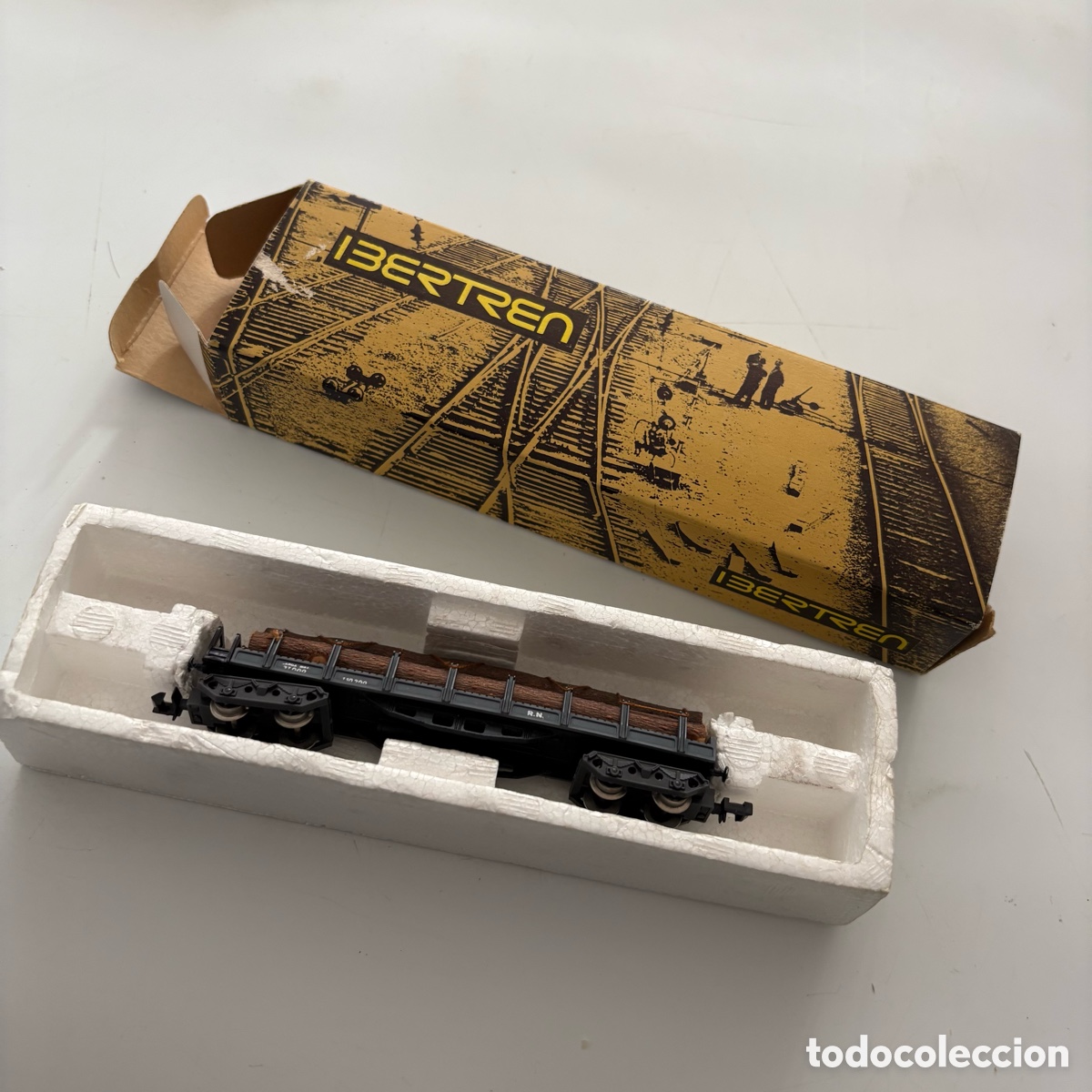 Trenes Escala: Vagon teleros 4 ejes con troncos Ref. 433 Ibertren Escala N