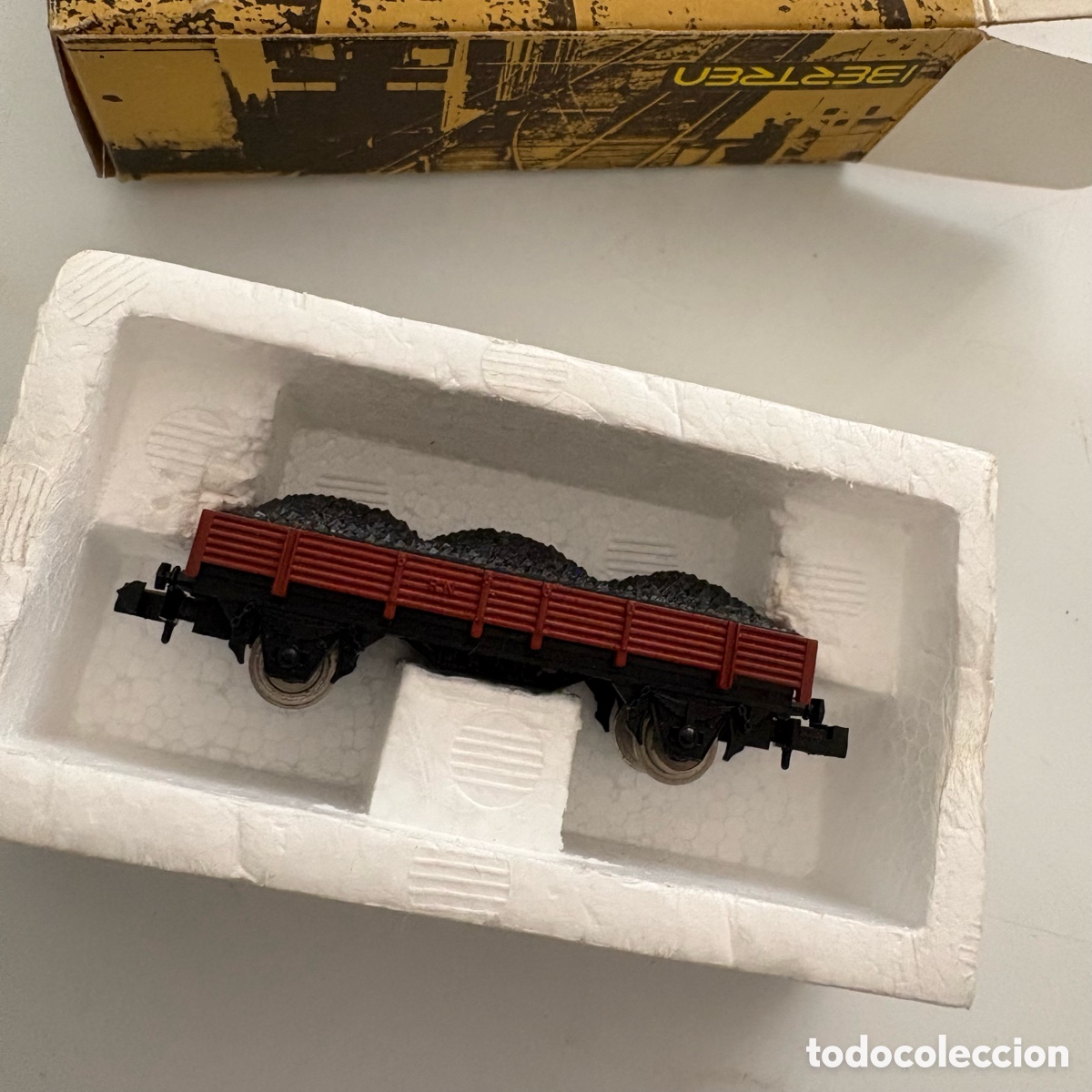 Trenes Escala: Vagon borde bajo con carbon Ref. 3103 / M Ibertren Escala N