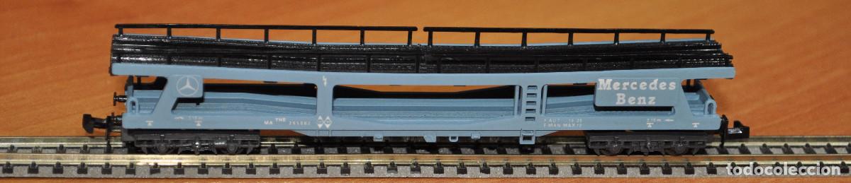 Trenes Escala: VAG&Oacute;N PORTA-COCHES MERCEDES DE IBERTREN, REF. 453. ESCALA N