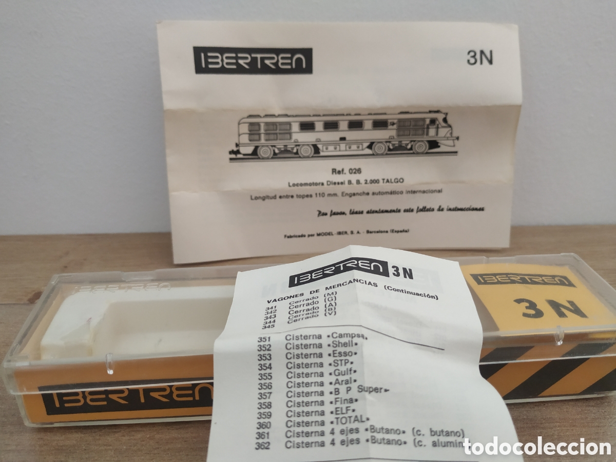Trenes Escala: Caja original LOCOMOTORA DIESEL B.B. 2000 TALGO IBERTREN 3N REF 026