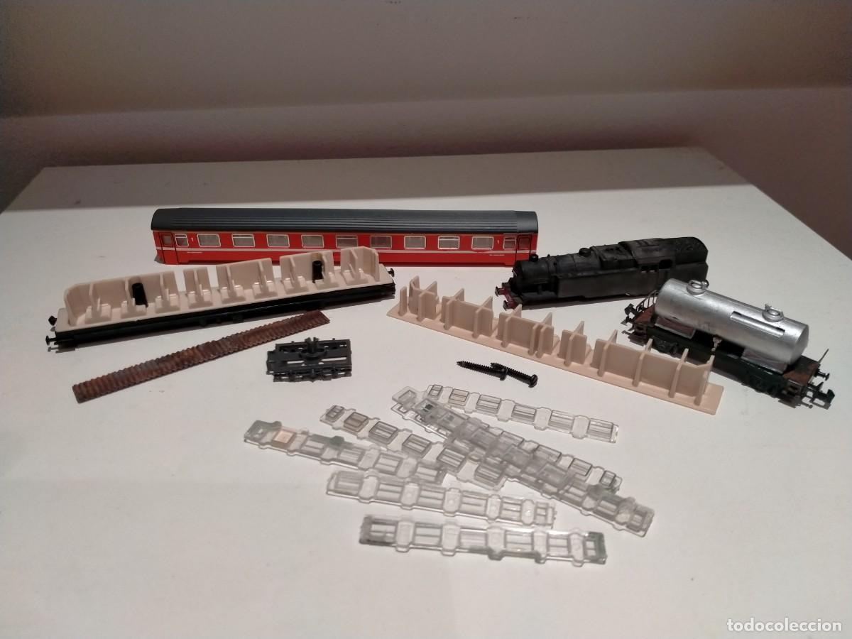 Trenes Escala: Desguace Ibertren N vagones y carcasa locomotora