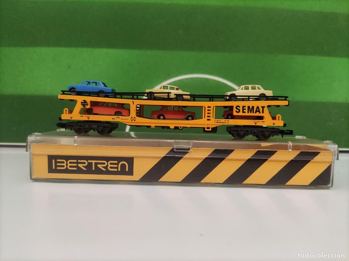Trenes Escala: Vag&oacute;n portacoches SEMAT Ibertren REF 456 Escala N