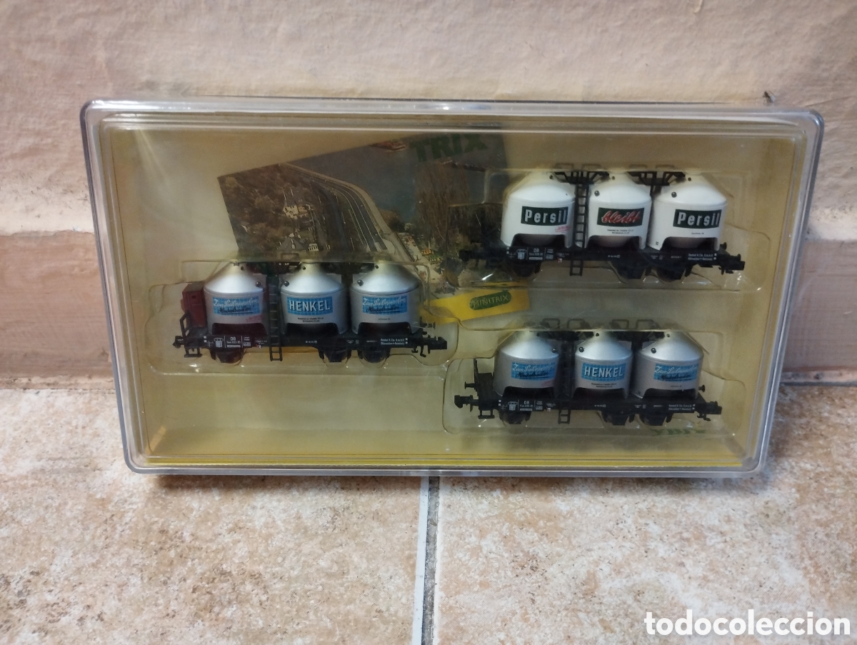 Trenes escala: Set de vagones silo marca minitrix - Foto 2