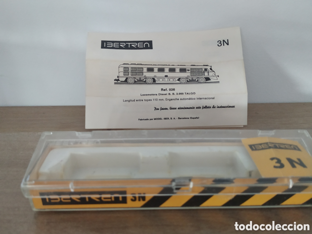 Trenes escala: Caja original LOCOMOTORA DIESEL B.B. 2000 TALGO de IBERTREN 3N REF 026