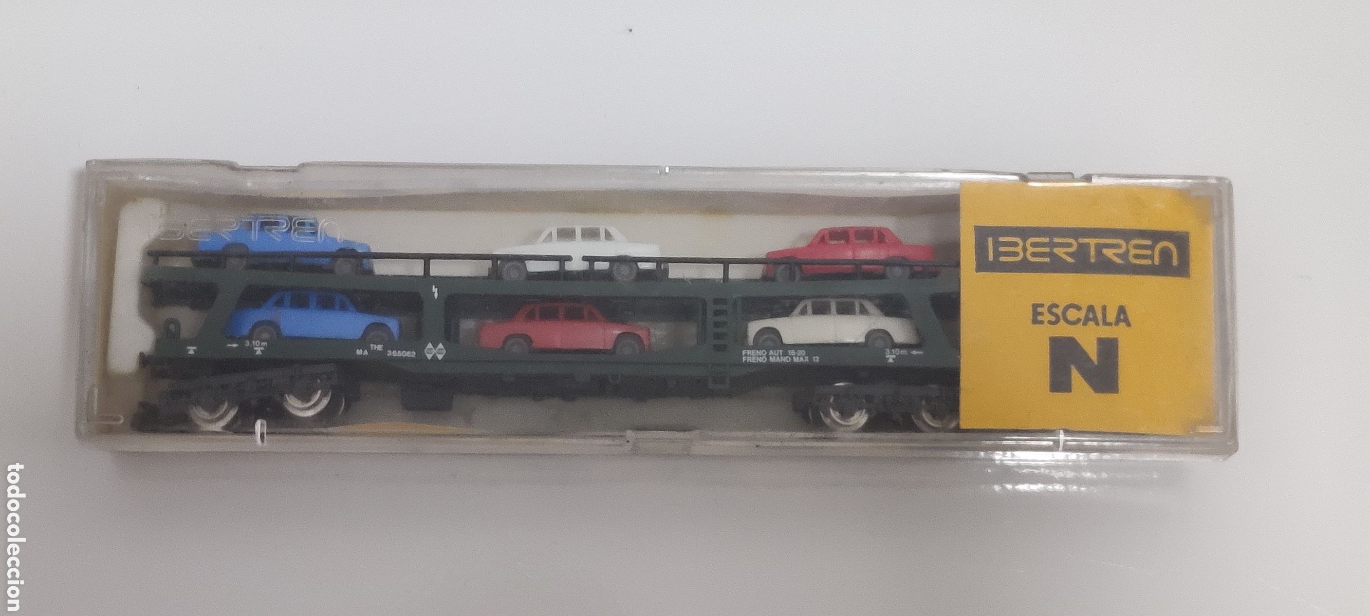 Trenes escala: IBERTREN N - VAG&Oacute;N PORTACOCHES REF. 452