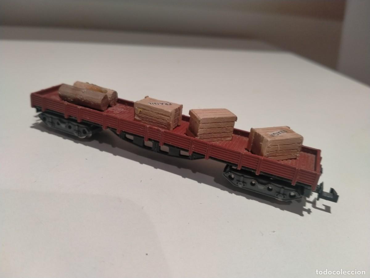 Trenes escala: Vag&oacute;n borde bajo cuatro ejes con cajas escala N Ibertren