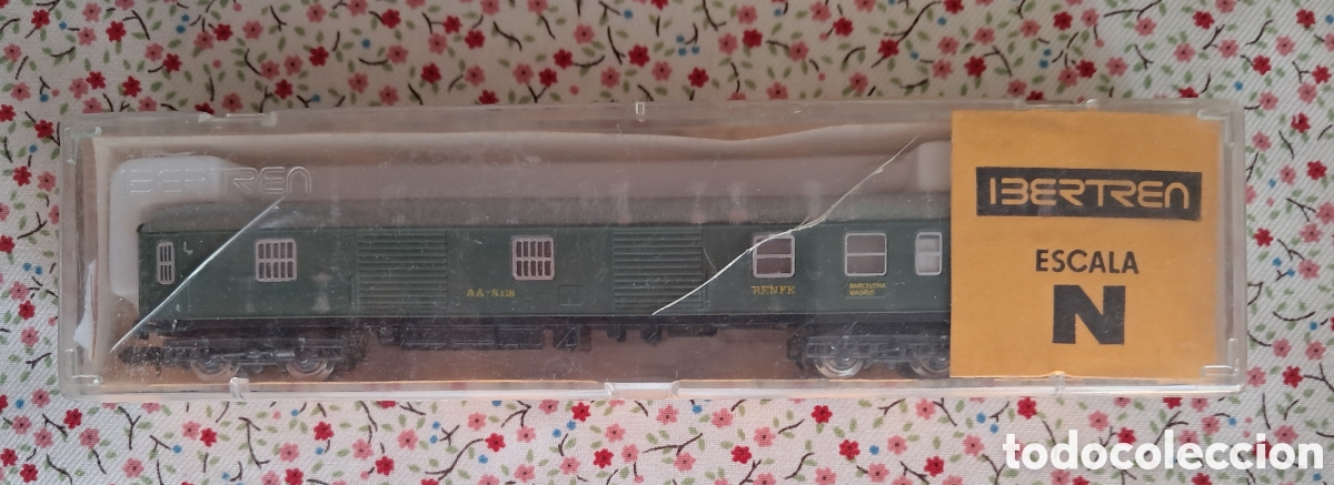 Trenes escala: Ibertren. Vagon de mercancias escala N, ref 205 en caja original