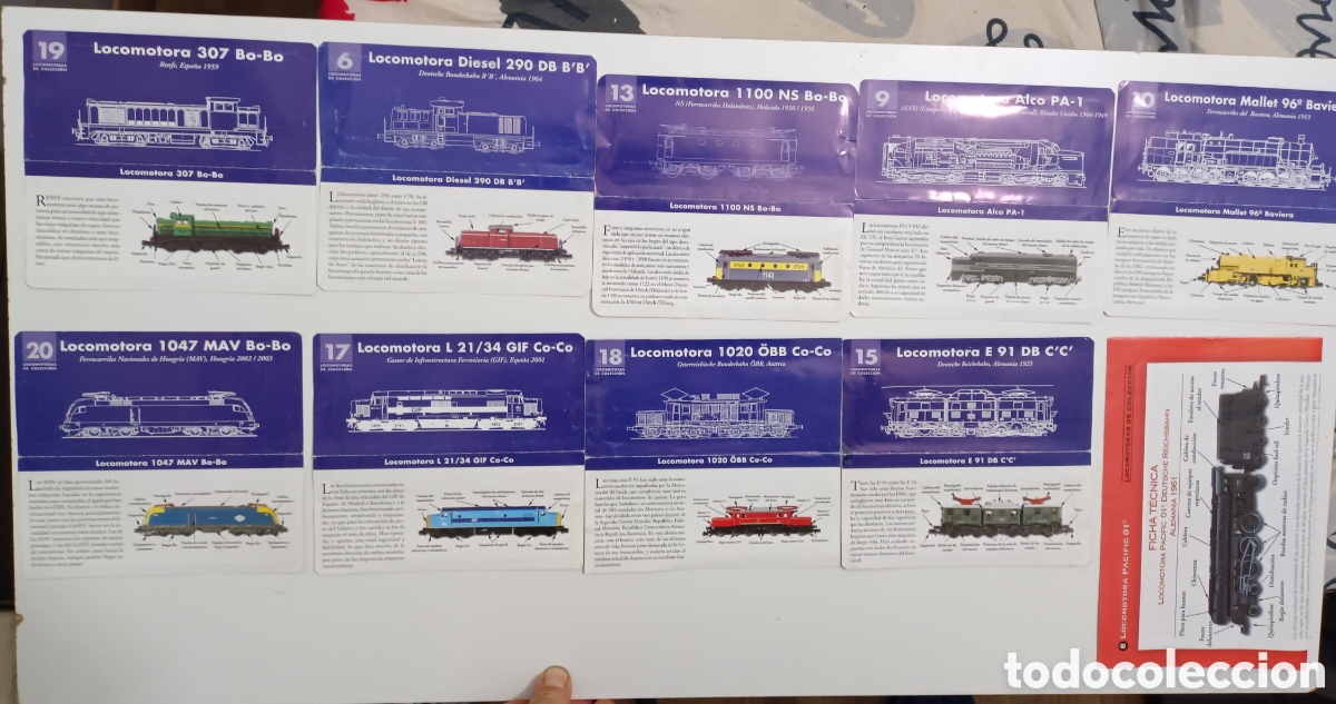 Trenes escala: Fichas locomotoras estaticas escala n escala 1: 160