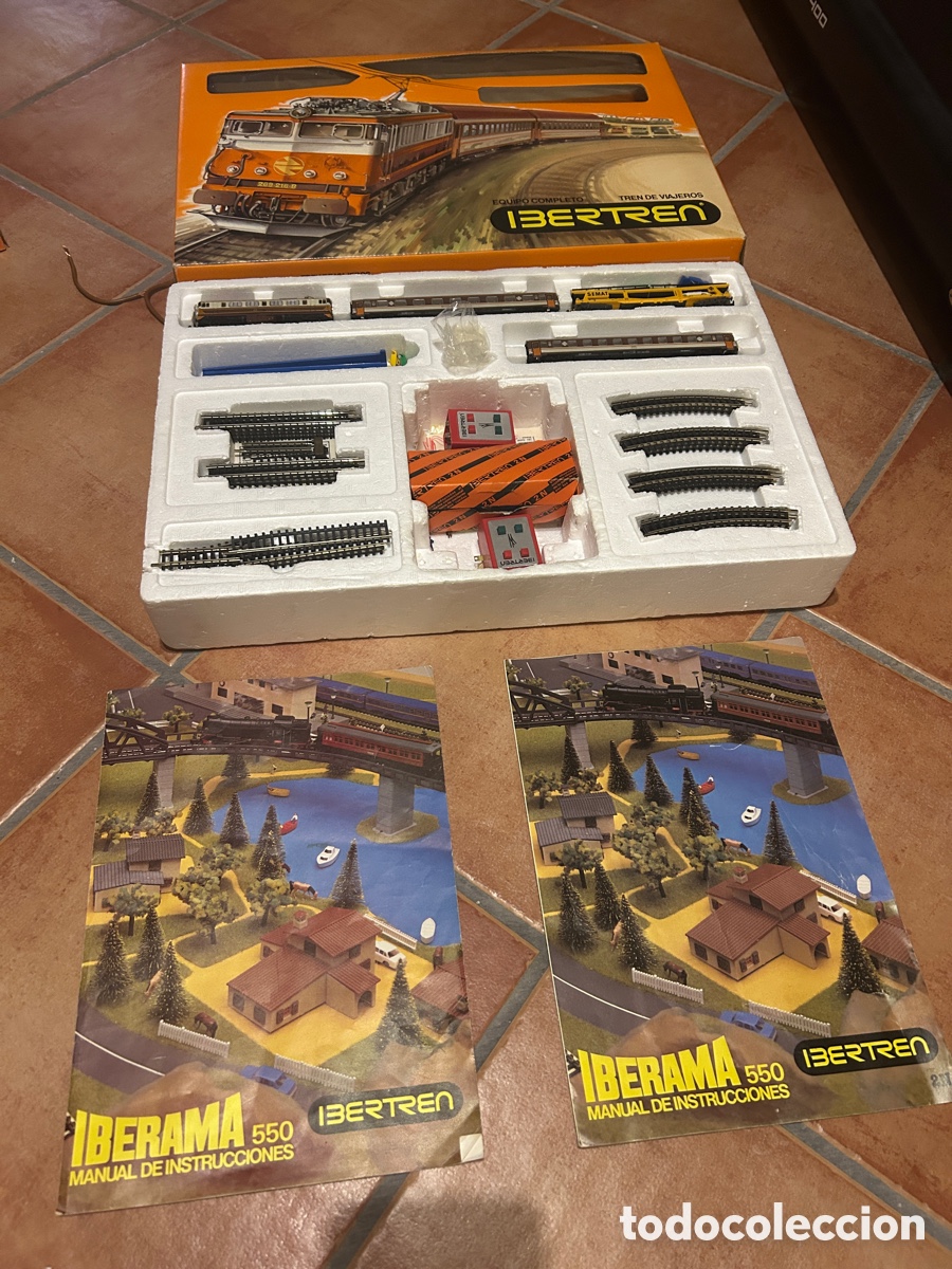 Trenes escala: IBERTREN IBERAMA 550 ESCALA N + TREN COMPLETO + CAJA ORIGINAL + V&Iacute;AS Y ACCESORIOS &ndash; FUNCIONANDO