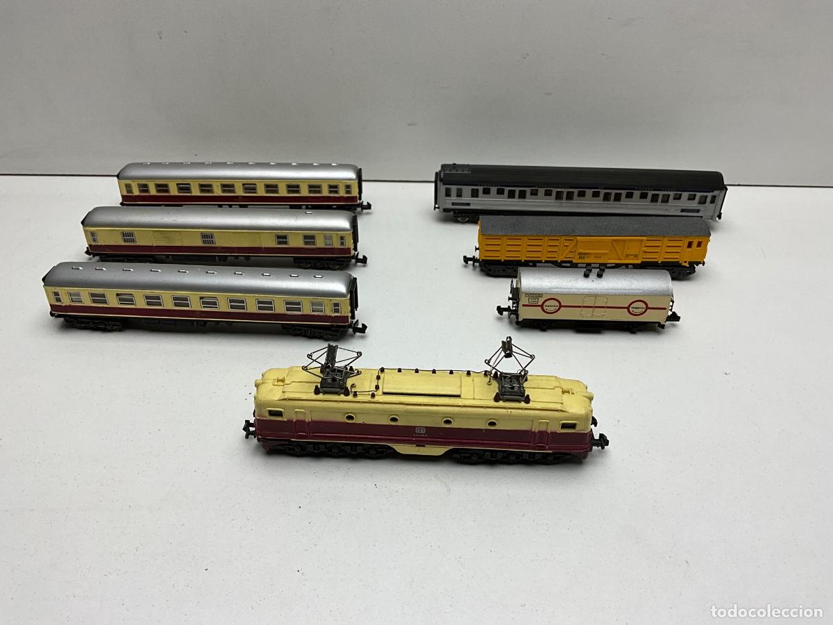 Trenes escala: LOTE IBERTREN LOCOMOTORA DB 313-037-6 - CON 6 VAGONES - MIRAR FOTOS - NECESITA ALGO DE LIMPIEZA