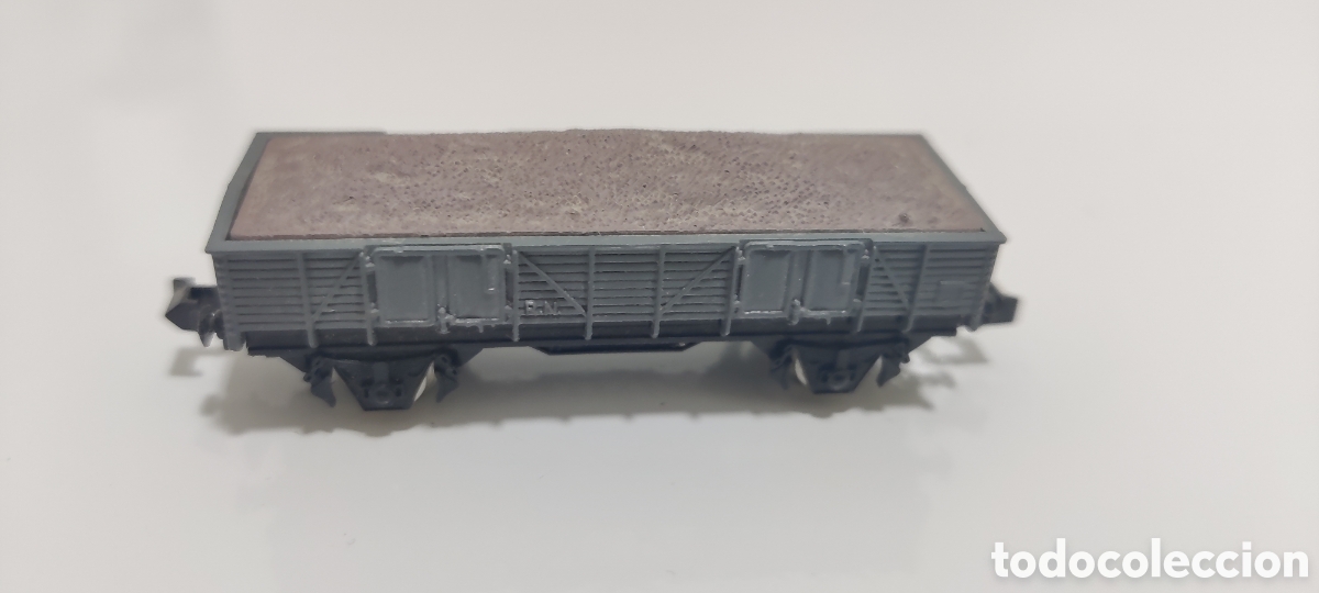 Trenes escala: IBERTREN N - VAG&Oacute;N BORDE MEDIO GRIS CON GRAVA REF. 308