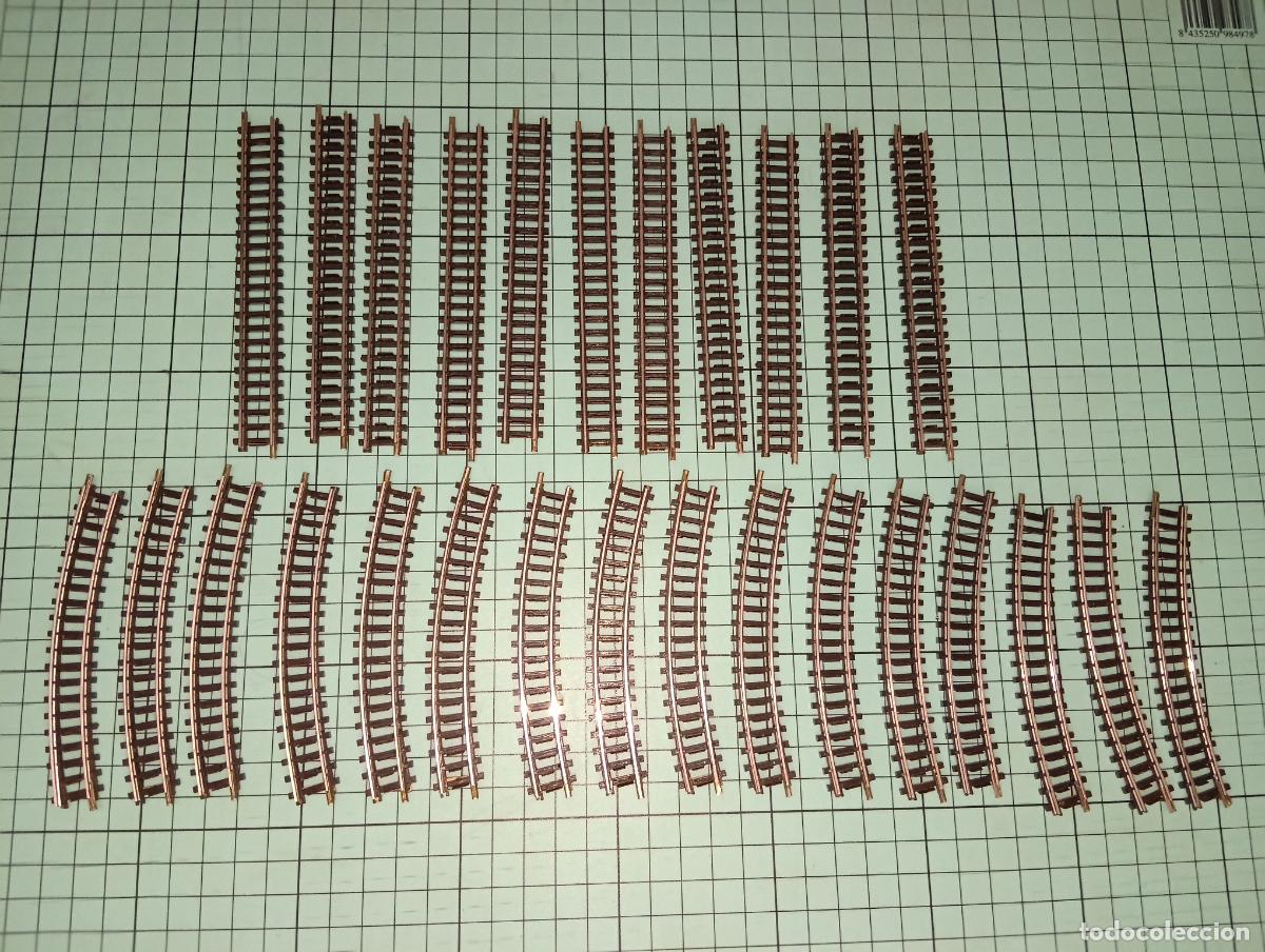 Trenes escala: Lote v&iacute;as rectas y curvas Ibertren