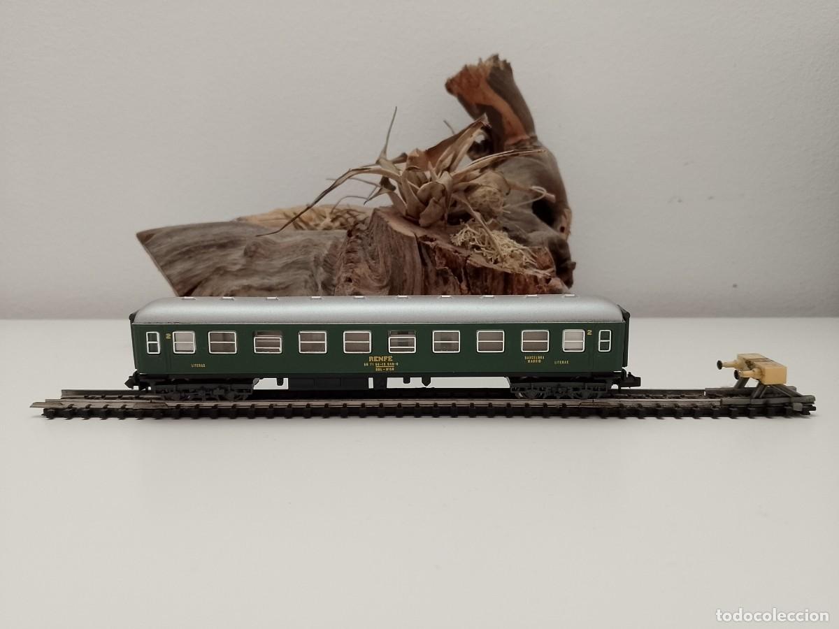 Trenes escala: IBERTREN VAG&Oacute;N SERIE 8000 LITERAS VERDE 2&ordf; CLASE ESCALA N 100% ORIGINAL