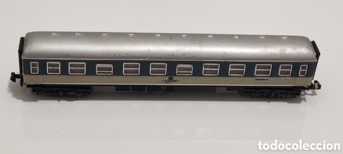 Trenes escala: IBERTREN N - VAG&Oacute;N DB AZUL GRIS REF. 220