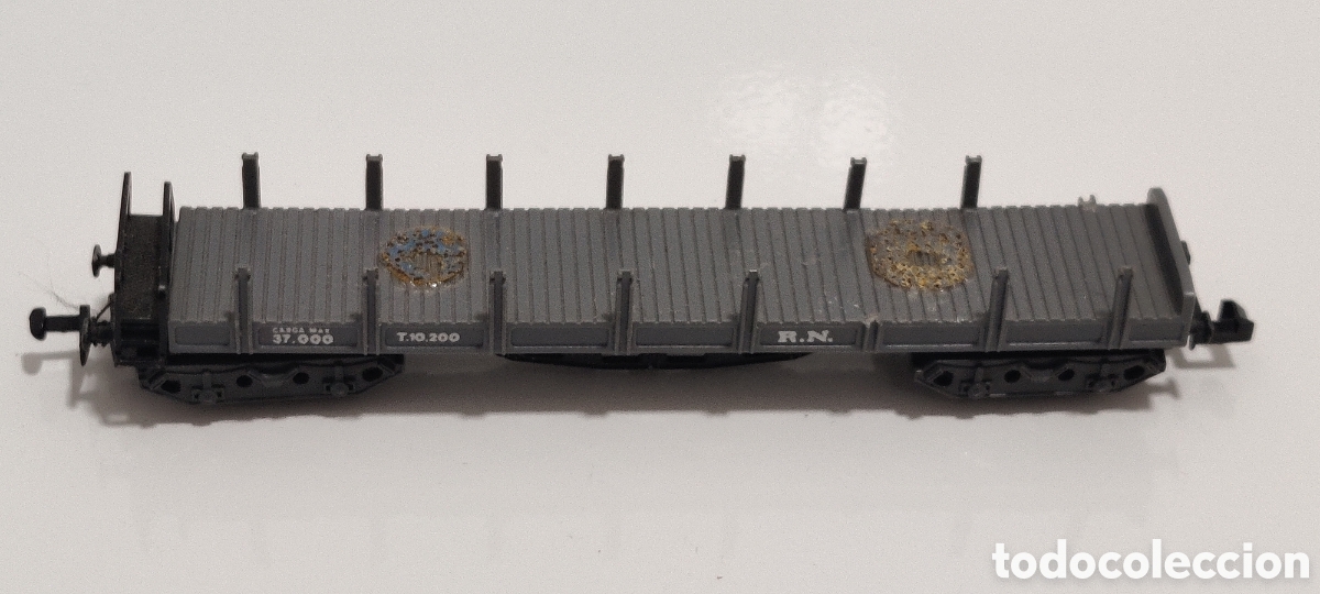 Trenes escala: IBERTREN N - VAG&Oacute;N TELEROS 4 EJES GRIS REF. 431