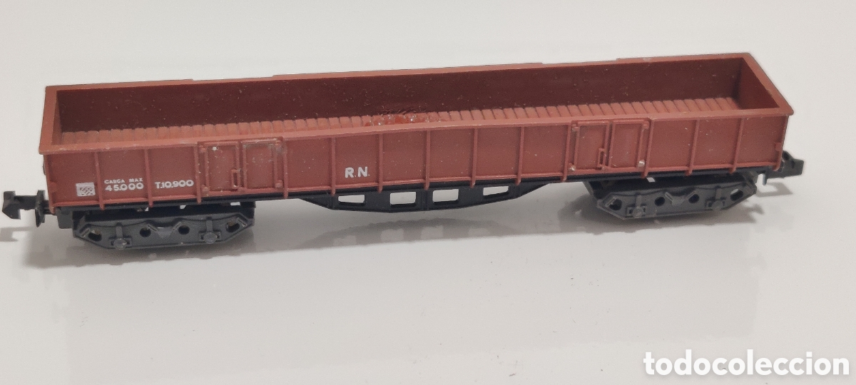 Trenes escala: IBERTREN N - VAG&Oacute;N BORDE ALTO 4 EJES MARR&Oacute;N, REF. 411