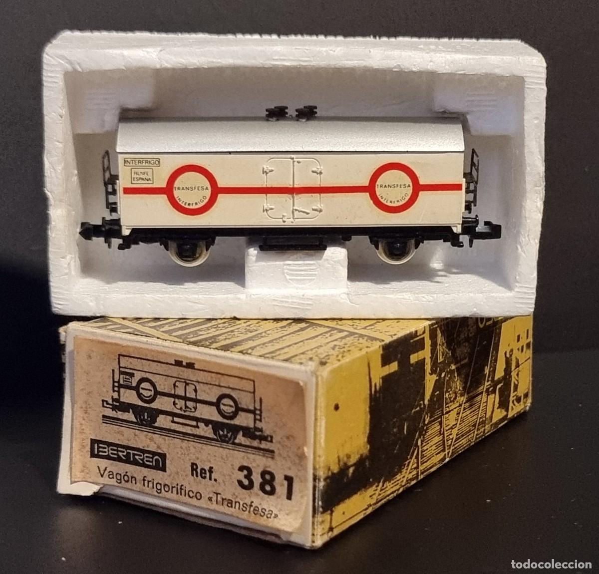 Trenes escala: IBERTREN REF: 381 VAGON FRIGORIFICO TRANSFESA EN CAJA FUNCIONA BIEN