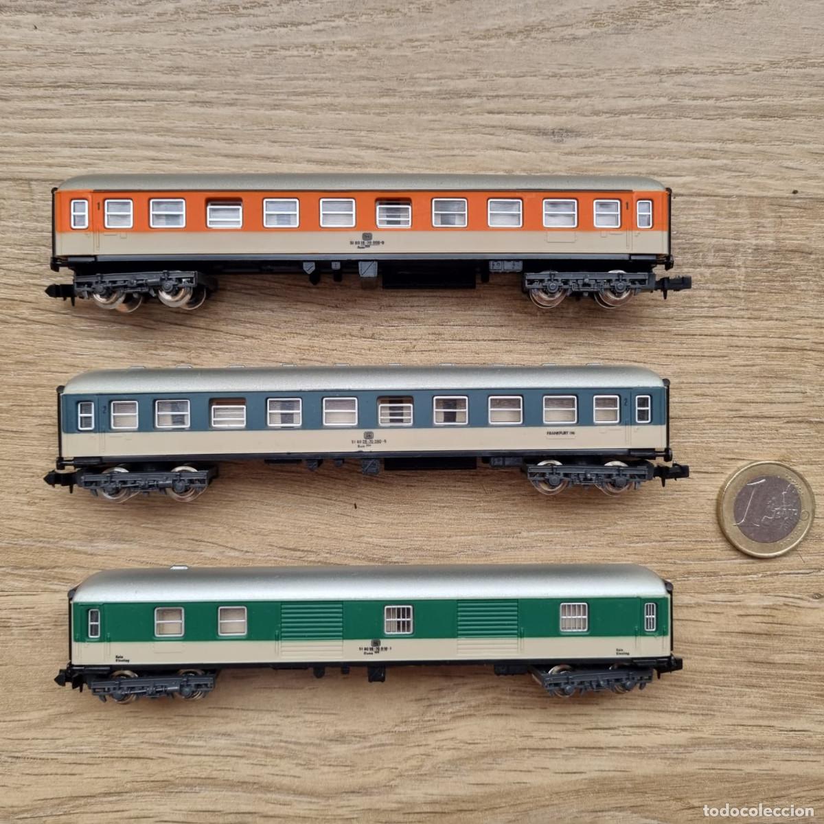 Trenes escala: Lote de 3 coches de pasajeros tipo 8000 (Eurofima) - Ibertren - Escala N