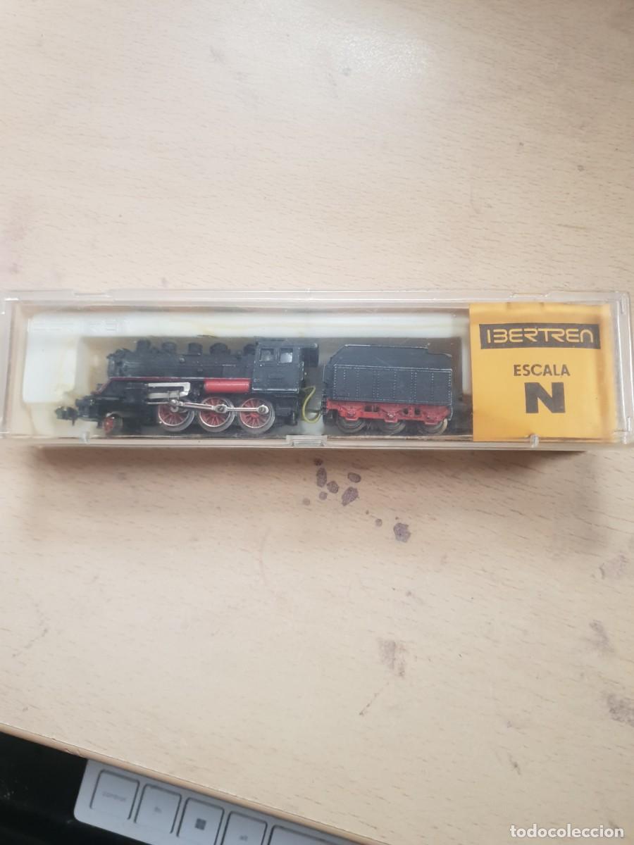 Trenes escala: Ibertren locomotora con vagon carbon esc N ref 013 caja