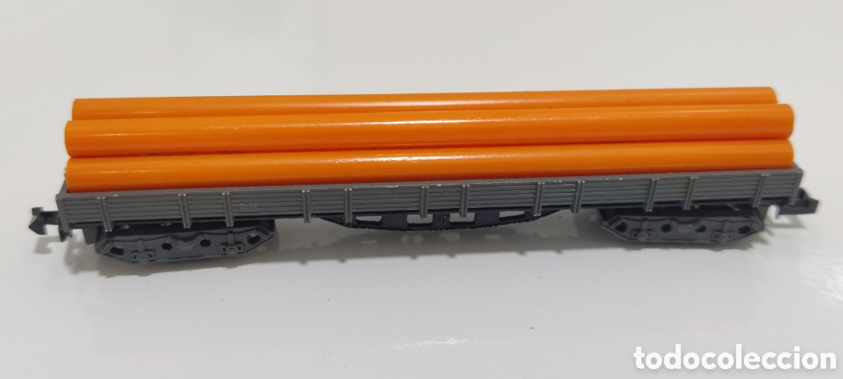 Scale Trains: IBERTREN N - VAG&Oacute;N 4 EJES TRANSPORTE TUBOS REF. 394