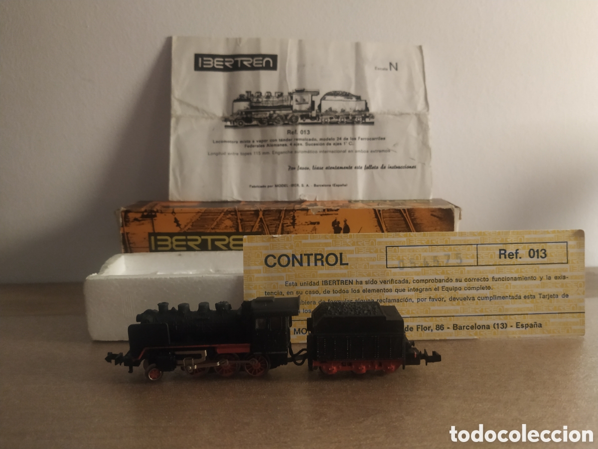 Trenes escala: LOCOMOTORA MIXTA A VAPOR CON T&Eacute;NDER DE IBERTREN 3N CON CAJA ORIGINAL