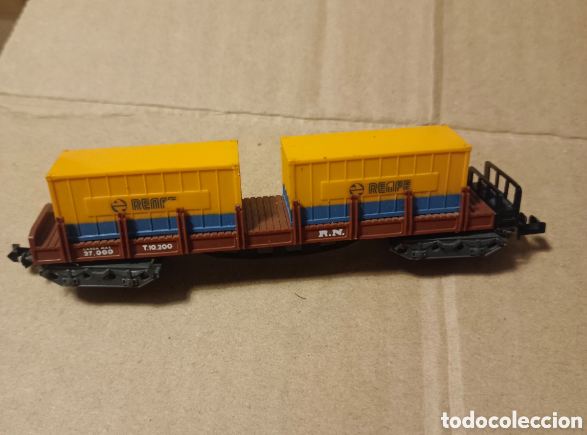 Trenes escala: Vagon teleros containers renfe ibertren escala n , 2n , 3n