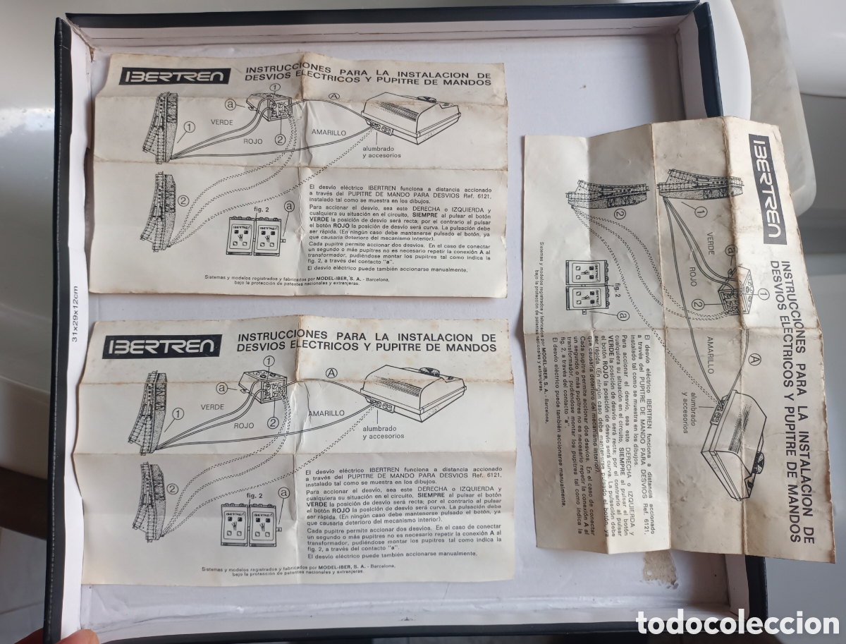 Trenes escala: Lote 3 antiguas instrucciones instalacion desvios ibertren 3n balastro a&ntilde;os 70