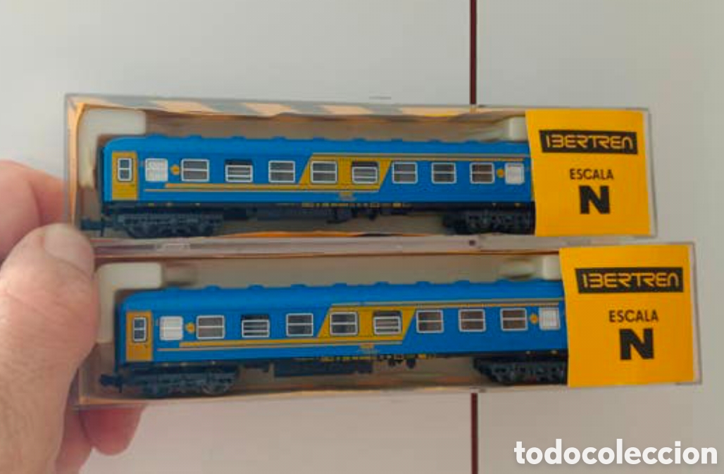 Trenes escala: 2 Vagones tren Milrayas clase 8000 ibertren escala n