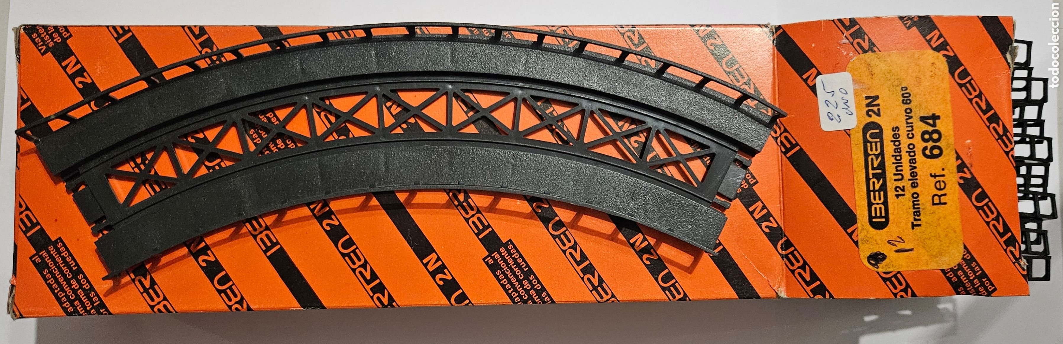 Trenes escala: IBERTREN N 6684 o 684 - CAJA CON 12 TRAMOS ELEVADOS CURVO 60 GRADOS