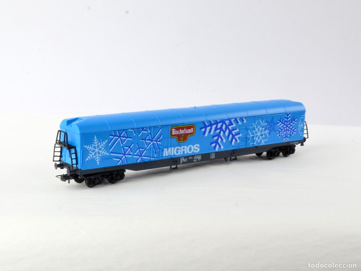Trenes Escala: Lima Trenes Escala H0 Vag&oacute;n Mercanc&iacute;as Cerrado Bischofszell Migros SBB-CFF con Caja
