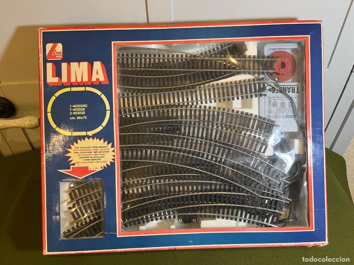 Comboios Escala: Lima H0 Set de v&iacute;as con transformador y caja original &ndash; Circuito ferroviario escala H0 Vintage Itali