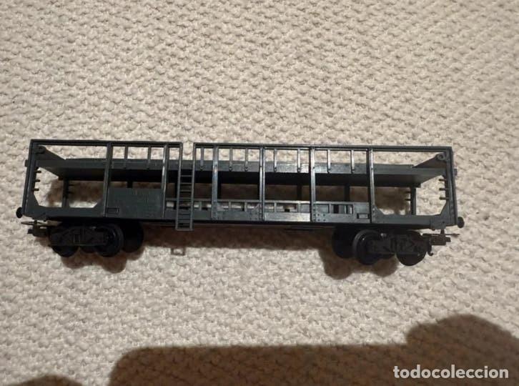 Trenes escala: Lima vag&oacute;n portacoches de dos pisos H0 vintage