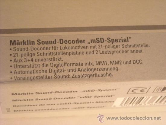 Trenes escala: marklin digital ref 60940 decoder sonido MFX decodificador sound msd special - Foto 4