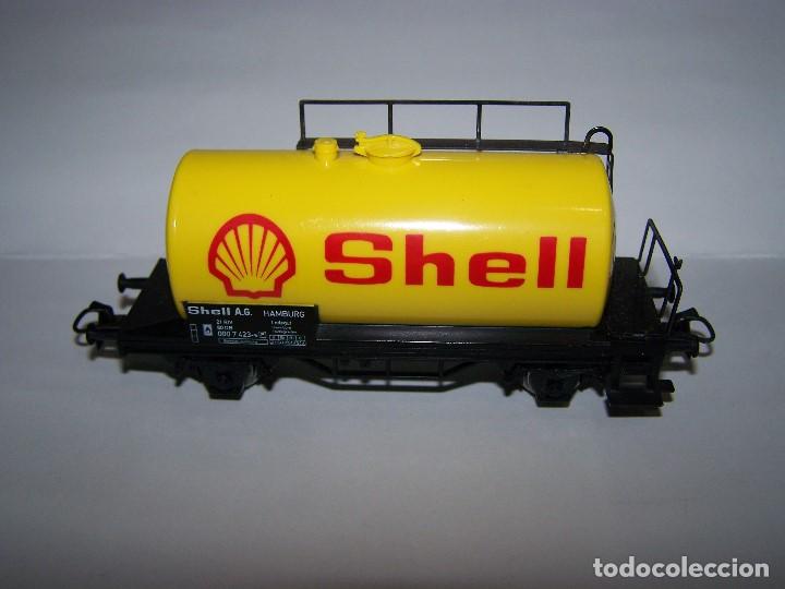 Trenes escala: Vag&oacute;n cisterna Shell de la marca Marklin H0 - Foto 1
