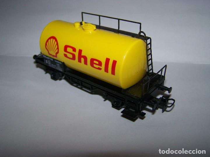 Trenes escala: Vag&oacute;n cisterna Shell de la marca Marklin H0 - Foto 2