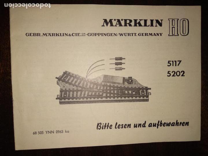 Trenes escala: manual Marklin 5117 5202 librito - Foto 1