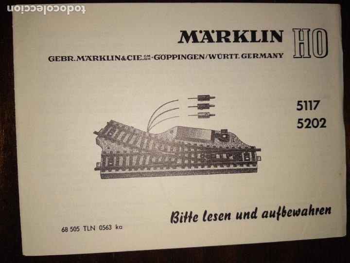 Trenes escala: manual Marklin 5117 5202 librito - Foto 1