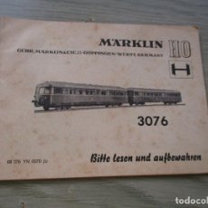 Trenes Escala: MARKLIN HO, INSTRUCIONES- LOCOMOTORA 3076-PEQUEÑO LIBRITO(9X12 CM., 24 PÁG. INCLUIDAS LAS TAPAS)