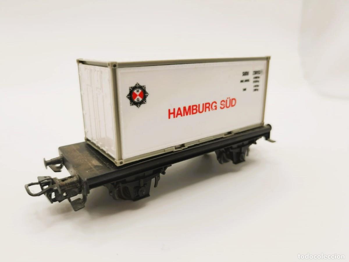 Trenes escala: Marklin vagon container de carga H0 - Foto 1
