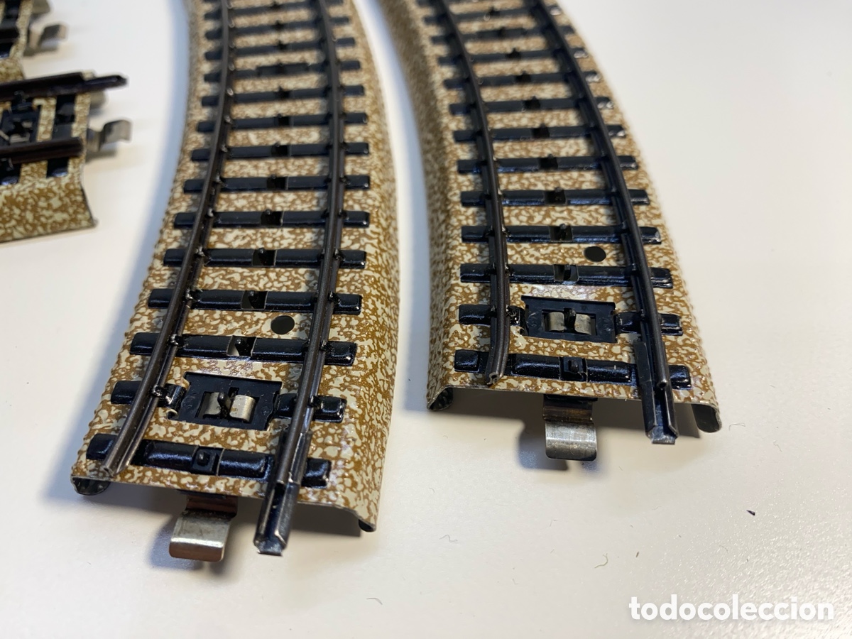 Trenes escala: 6 v&iacute;as MARKLIN HO recta ref. 5106 y curva ref. 5100 - Foto 3