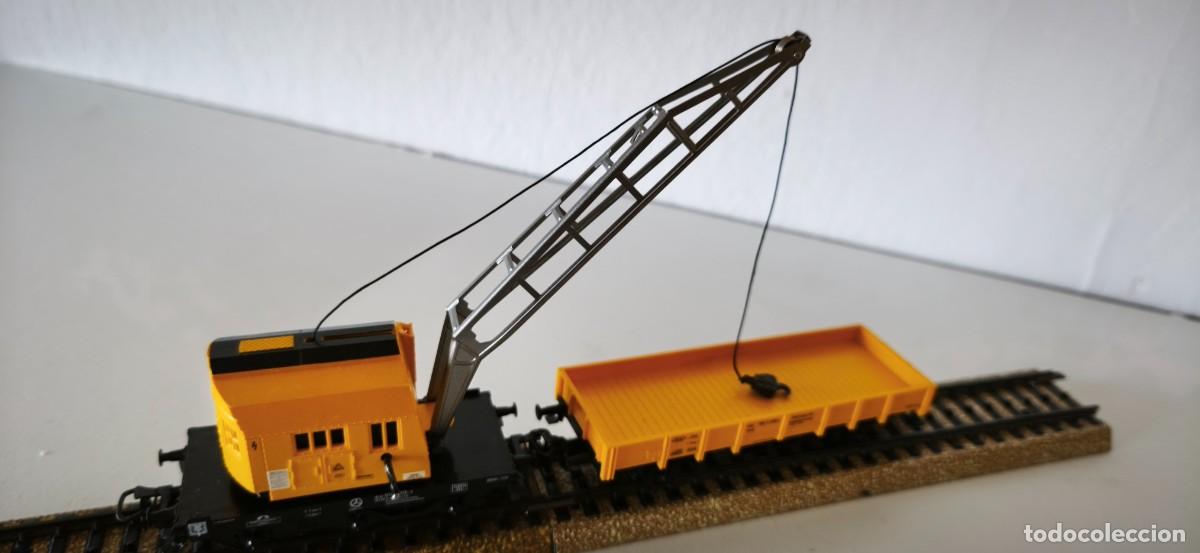 Trenes escala: VAGON GRUA MARKLIN HO - Foto 4