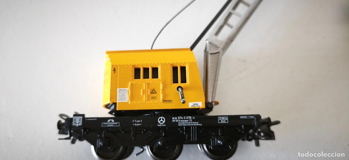 Trenes escala: VAGON GRUA MARKLIN HO - Foto 11