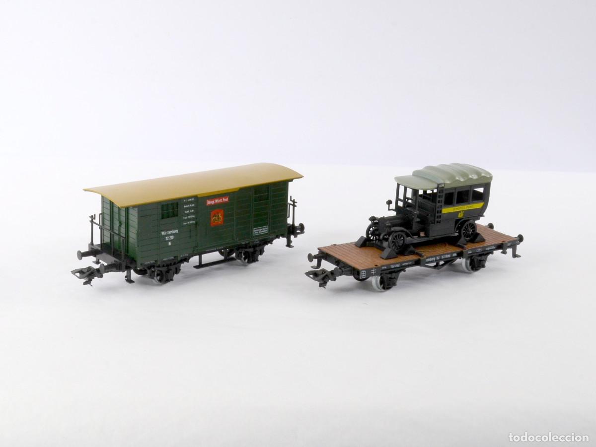 Trenes Escala: M&auml;rklin Escala H0 4501 Juego K&ouml;niglich W&uuml;rttembergische Post Impecable con Caja