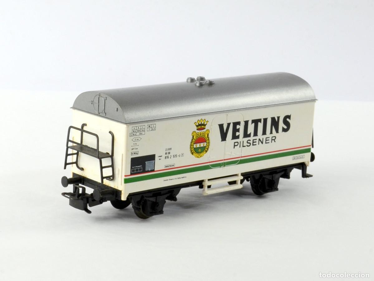 Trenes Escala: M&auml;rklin Trenes H0 4416 Vag&oacute;n de Mercanc&iacute;a Cerrado Veltins con Caja