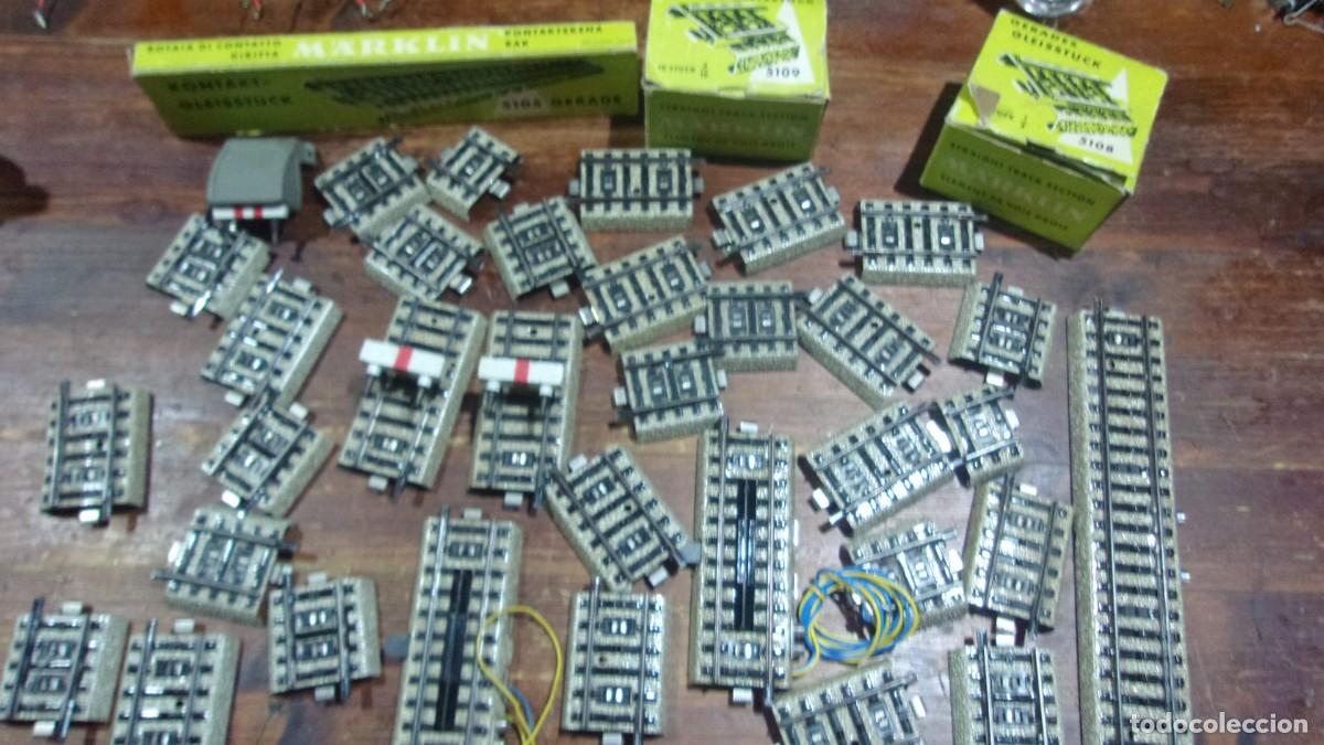 Trenes Escala: LOTE RECTAS MARKLIN H0 ANTIGUAS 5108, 5109, 5110 Y MAS