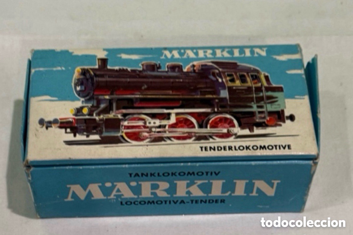 Trenes Escala: Locomotora Marklin 3000 HO vapor con caja original. Modelo cl&aacute;sico de colecci&oacute;n.